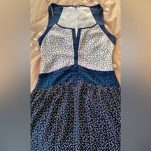 Sperry Top-Sider sleeveless Anchor Print Nautical midi Dress womens Small